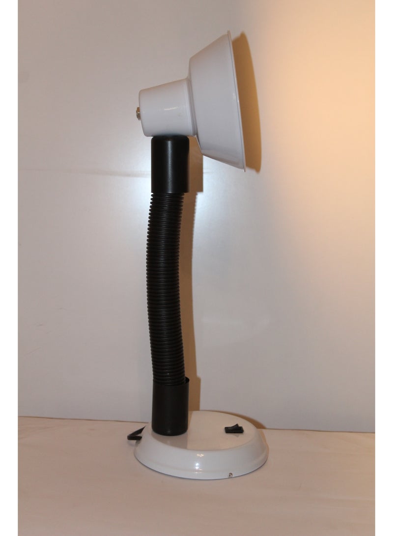 table lamp with flexible arm moves 360 degree-White color - Image 5